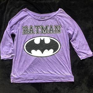 Purple Batman 3/4 sleeve shirt
